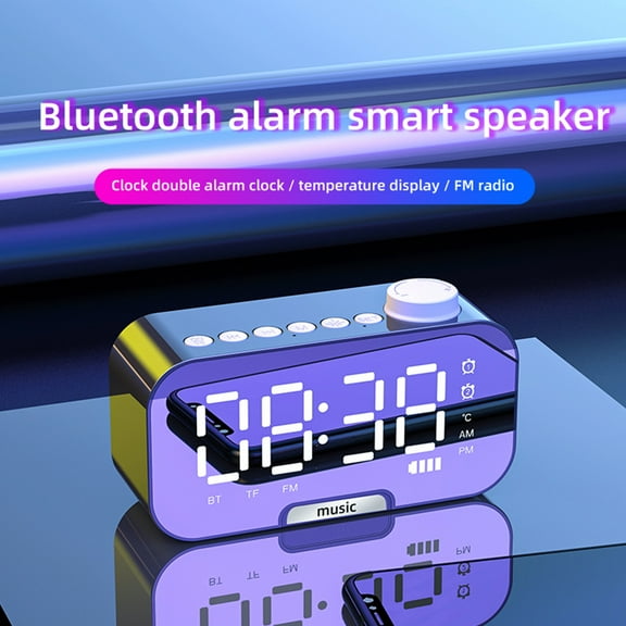 Kiplyki Smart Bluetooth Speaker Elderly Clock Speaker Mirror Audio Alarm Clock Audio Gift