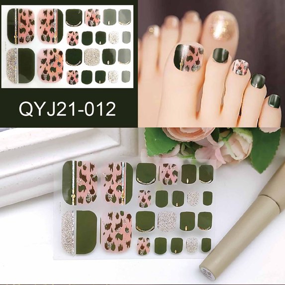 Kiplyki Wholesale Toe Nail Stickers Toe Nail Stickers Bronzing Imitation Diamond Nail Stickers