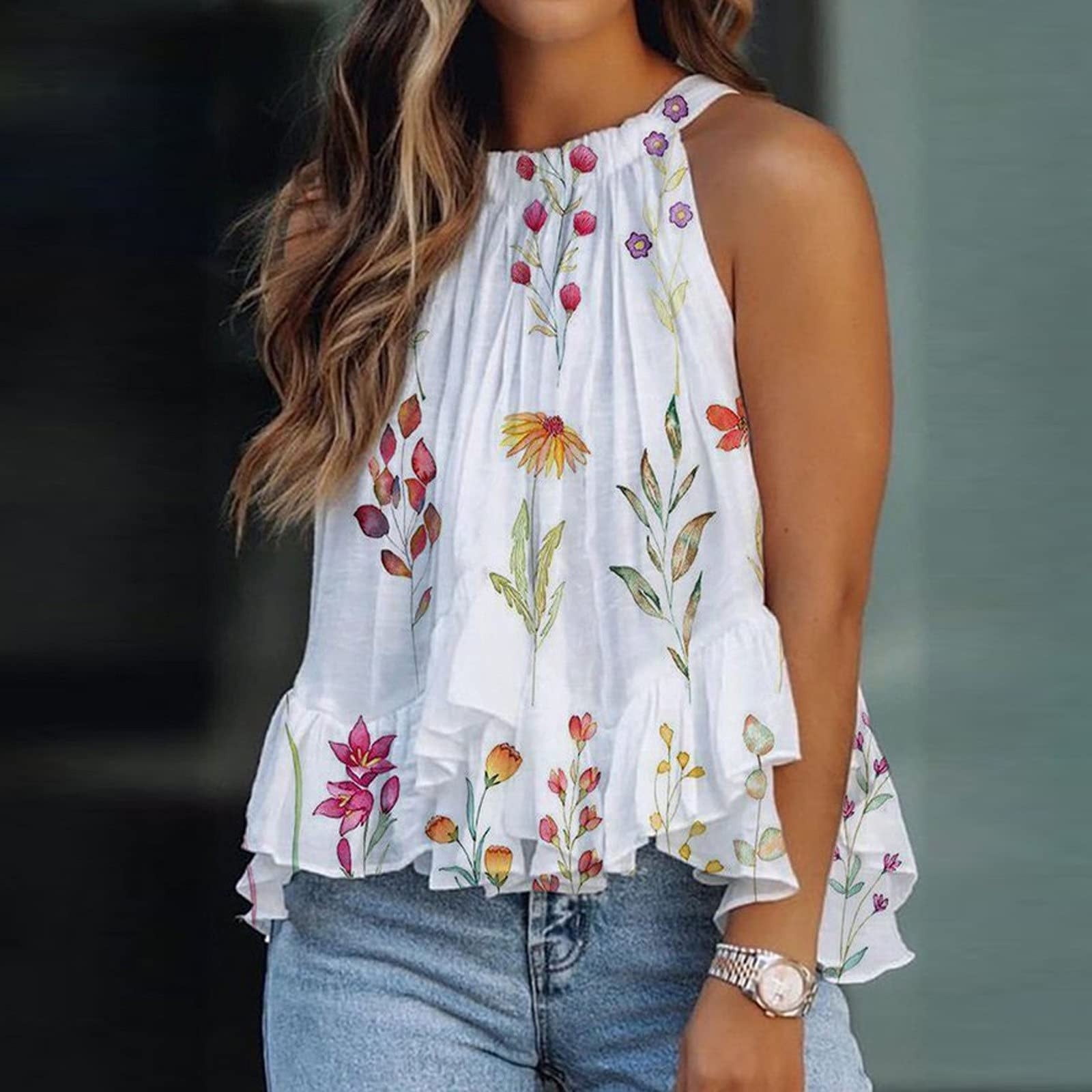 cute floral tank tops