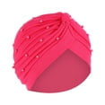 thumbnail image 1 of Kiplyki Women Beading India Hat Muslim Ruffle Chemo Hat Beanie Wrap Cap, 1 of 2