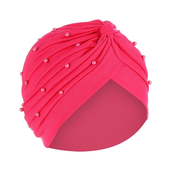 Kiplyki Women Beading India Hat Muslim Ruffle Chemo Hat Beanie Wrap Cap