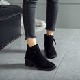 thumbnail image 1 of Kiplyki Women's Large Size Solid Color Flannelette Mid-calf Boots Non-slip Boots With Thick Heels, 1 of 7