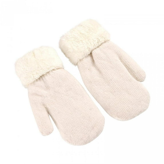 Kiplyki Women's Winter Gloves Warm Lining - Cozy Warmer Plush Thick Gloves Mittens