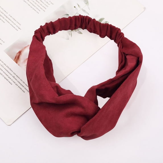 Kiplyki Wholesale Womens Headband Pure Color Hairband Bow Tie Velvet Wide-Brimm Headwrap Hair Band