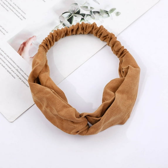 Kiplyki Wholesale Womens Headband Pure Color Hairband Bow Tie Velvet Wide-Brimm Headwrap Hair Band