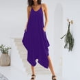 thumbnail image 1 of Kiplyki Wide Leg Pants Women's Sleeveless Loose Straps Solid High Waist Wide Leg Jumpsuit Rompers With Pocket, 1 of 7