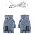 thumbnail image 1 of Kiplyki Winter Knitted Convertible Fingerless Gloves Mittens Warm Mitten Heating Gloves, 1 of 5