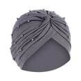 thumbnail image 1 of Kiplyki Women Beading India Hat Muslim Ruffle Chemo Hat Beanie Wrap Cap, 1 of 2