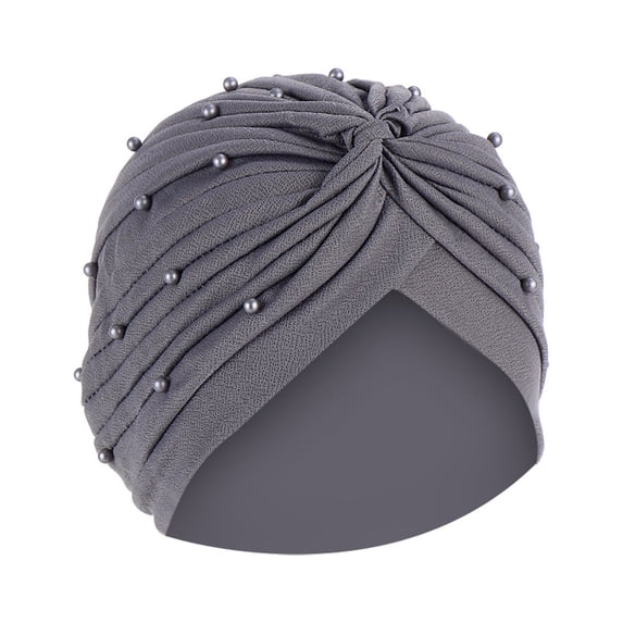 Kiplyki Women Beading India Hat Muslim Ruffle Chemo Hat Beanie Wrap Cap