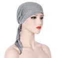 thumbnail image 1 of Kiplyki Women India Muslim Stretch Turban Hat Hair Loss Head Scarf Wrap, 1 of 2