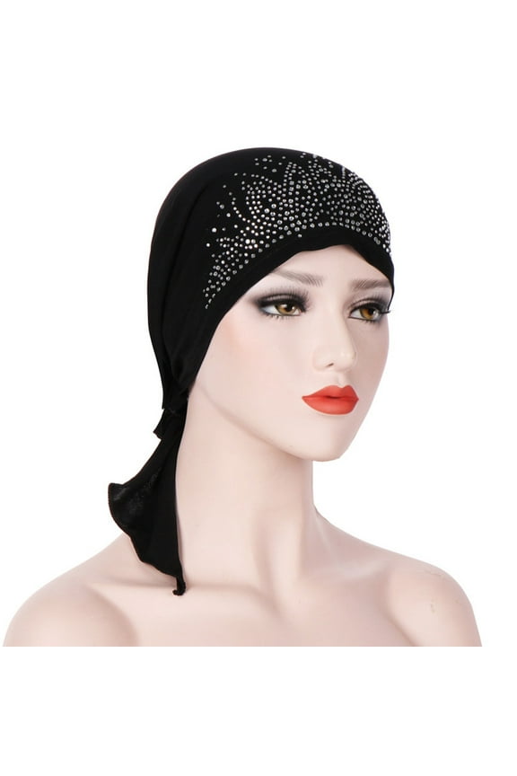 Kiplyki Women India Muslim Stretch Turban Hat Hair Loss Head Scarf Wrap