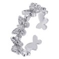 thumbnail image 1 of Kiplyki Women's Diamond-studded Butterfly Opening Adjustable Ring Fashion Ring Jewelry, 1 of 2