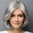 thumbnail image 1 of Kiplyki Women's Fashion Wig Gray Synthetic Hairshort Wigs Hair Wave Wig, 1 of 8