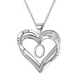 thumbnail image 1 of Kiplyki Women's Heart Shaped Letter Necklace Silver Plated Heart Shape Pendant Necklace, 1 of 1