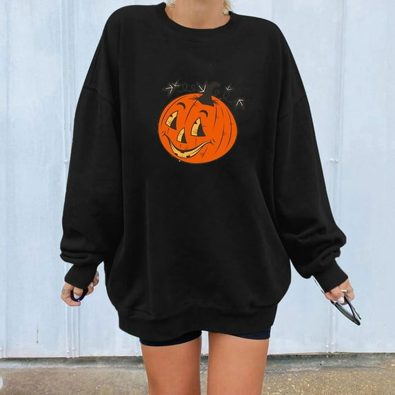 Kiplyki Womens Clothes Printing Loose Long Sleeve Hoodie Tops
