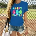 thumbnail image 1 of Kiplyki Womens Happy Easter Shirt 2024 Eggs Print and Loose Plus Size Short Sleeves, 1 of 5