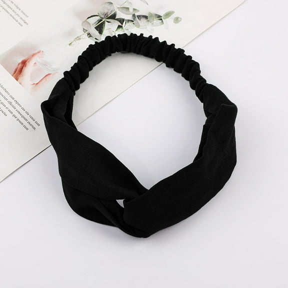 Kiplyki Womens Headband Pure Color Hairband Bow Tie Velvet Wide-Brimm Headwrap Hair Band