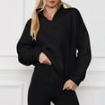 thumbnail image 1 of Kiplyki Womens Sweatshirt Fall Color Zip Lapel Pockets Long Sleeve Sweater Blouse, 1 of 5