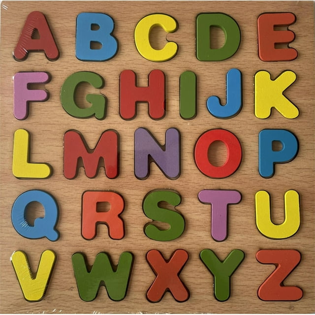 Kiplyki Wooden Alphabet Puzzle Toys, ABC Letter & Number Puzzle for ...
