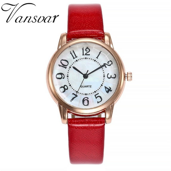 Kiplyki vansvar Women's Casual Quartz Leather Band Newv Strap Watch Analog Wrist Watch