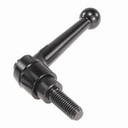 Adjustable Handle, Size 2 5/16-18X60 Zinc, Black Satin, Comp Steel K0116.2A31X60
