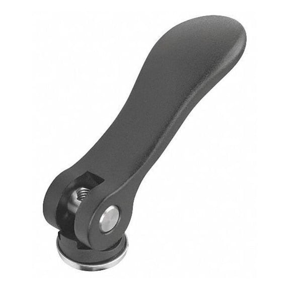 Cam Lever Size: 2 D=M08, A=96, B=33,3, Aluminum Black Powder-Coated, Comp: Steel