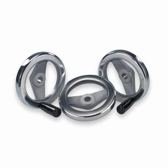 2-Spoke Handwheel, Aluminum, Diameter D1= 200, Bore Dia. D2= 0.75", Without Grip K0162.0200XCR