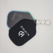Kipro Hyperion Carbon Friction Surface 16mm Pickleball Paddle with Racket Cover, Elongated Handle, Black