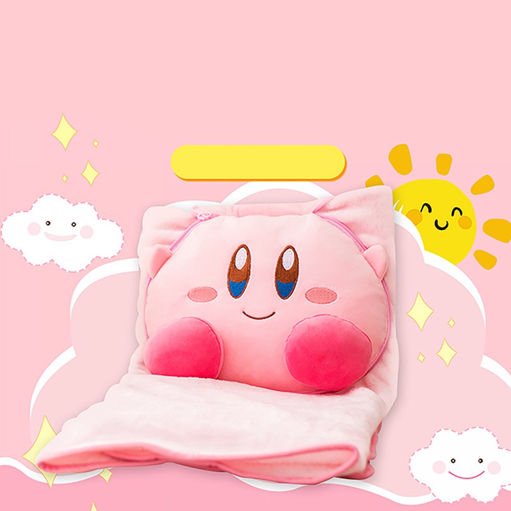 Kiptoy Kirby Sleeping Blanket 8" Throw Blanket Super Soft Stuffed for