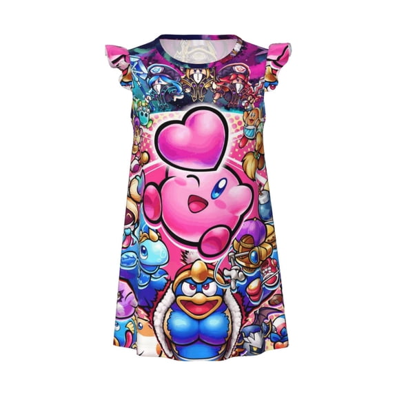 Kir-,By0 Nightgown Princess Pajama Dresses For Sleepwear Nightie