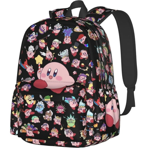 KirBy Backpack Casual Bookbag Lightweight Laptop Bag Computer Bags Travel Daypack