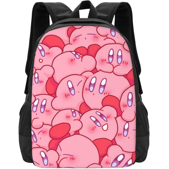 KirBy Backpack Cute Cartoon Kawaii Game Backpack Casual Daypack Travel Backpack Lightweight Laptop Travel Backpack For Adults Work Camping Backpack Set Laptop Backpack,Style-13