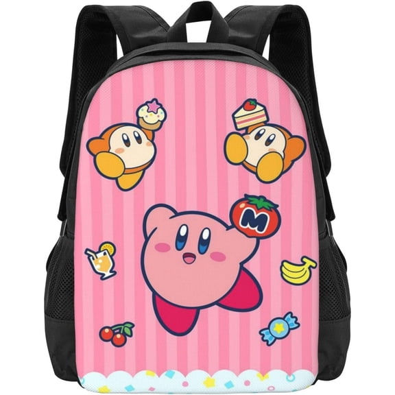 KirBy Backpack Cute Cartoon Kawaii Game Backpack Casual Daypack Travel Backpack Lightweight Laptop Travel Backpack For Adults Work Camping Backpack Set Laptop Backpack,Style-40