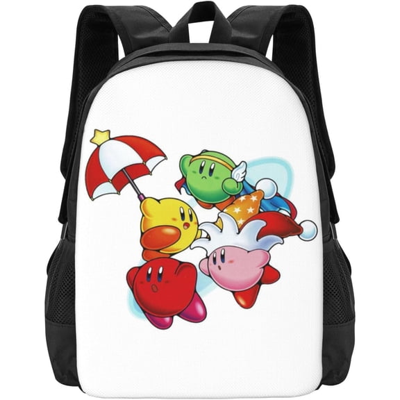 KirBy Backpack Cute Cartoon Kawaii Game Backpack Casual Daypack Travel Backpack Lightweight Laptop Travel Backpack For Adults Work Camping Backpack Set Laptop Backpack,Style-21