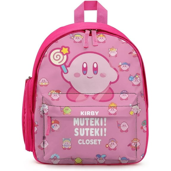 KirBy Backpack Cute Cartoon Kawaii Game Backpack Casual Daypack Travel Backpack Lightweight Laptop Travel Backpack For Adults Work Camping Backpack Set Laptop Backpack,pink-style-5