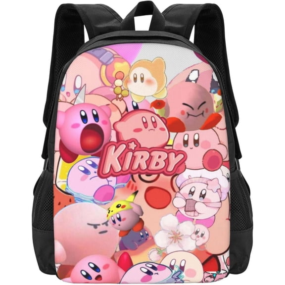KirBy Backpack Cute Cartoon Kawaii Game Backpack Casual Daypack Travel Backpack Lightweight Laptop Travel Backpack For Adults Work Camping Backpack Set Laptop Backpack,Style-50