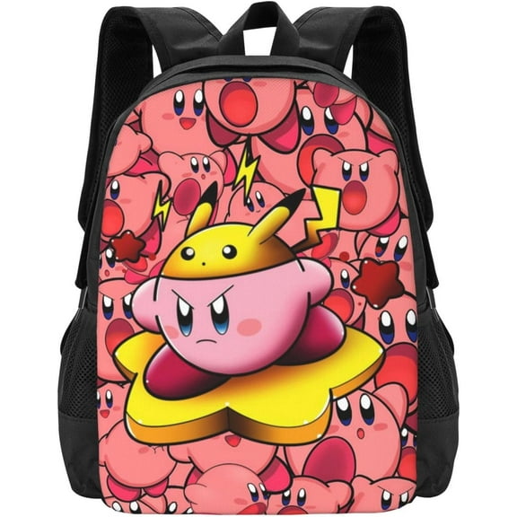 KirBy Backpack Cute Cartoon Kawaii Game Backpack Casual Daypack Travel Backpack Lightweight Laptop Travel Backpack For Adults Work Camping Backpack Set Laptop Backpack,Style-55