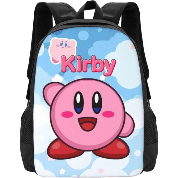 KirBy Backpack Cute Cartoon Kawaii Game Backpack Casual Daypack Travel Backpack Lightweight Laptop Travel Backpack For Adults Work Camping Backpack Set Laptop Backpack,Style-32