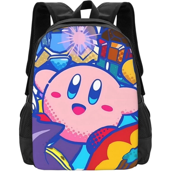 KirBy Backpack Cute Cartoon Kawaii Game Backpack Casual Daypack Travel Backpack Lightweight Laptop Travel Backpack For Adults Work Camping Backpack Set Laptop Backpack,Style-39