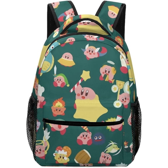 KirBy Backpack Cute Cartoon Kawaii Game Backpack Casual Daypack Travel Backpack Lightweight Laptop Travel Backpack For Adults Work Camping Backpack Set Laptop Backpack,style-16