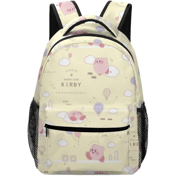 KirBy Backpack Cute Cartoon Kawaii Game Backpack Casual Daypack Travel Backpack Lightweight Laptop Travel Backpack For Adults Work Camping Backpack Set Laptop Backpack,Style-3