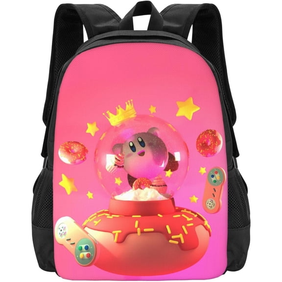 KirBy Backpack Cute Cartoon Kawaii Game Backpack Casual Daypack Travel Backpack Lightweight Laptop Travel Backpack For Adults Work Camping Backpack Set Laptop Backpack,Style-41
