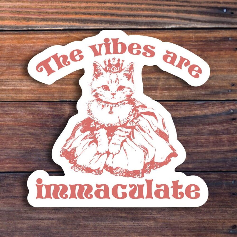 Kira .157 Sticker - The Vibes Are Immaculate Cat, Cute Cat Princess ...