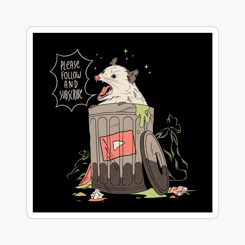 Kira .2346 Sticker - Please Follow And Subscribe Opossum - Hot Trending ...
