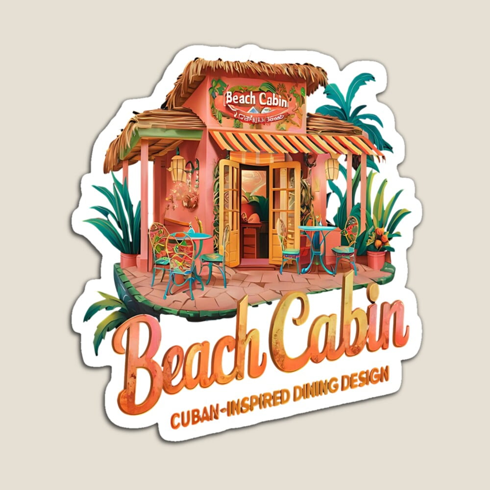 Kira - Beach Cabin - Beach Hut - Beach Restaurant - Beach House Sticker ...