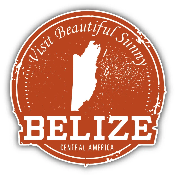 Kira Belize Map Grunge Stamp Car Bumper Sticker Decal Waterproof ...