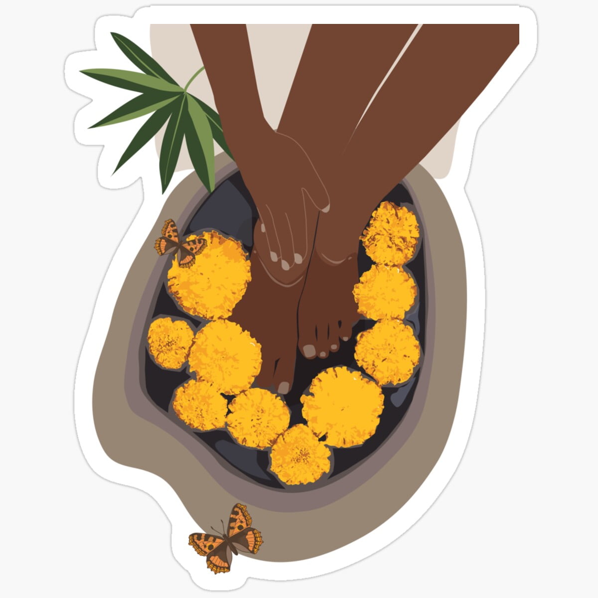 Kira Black Women Leg Sticker Waterproof Sticker for Water Bottles ...