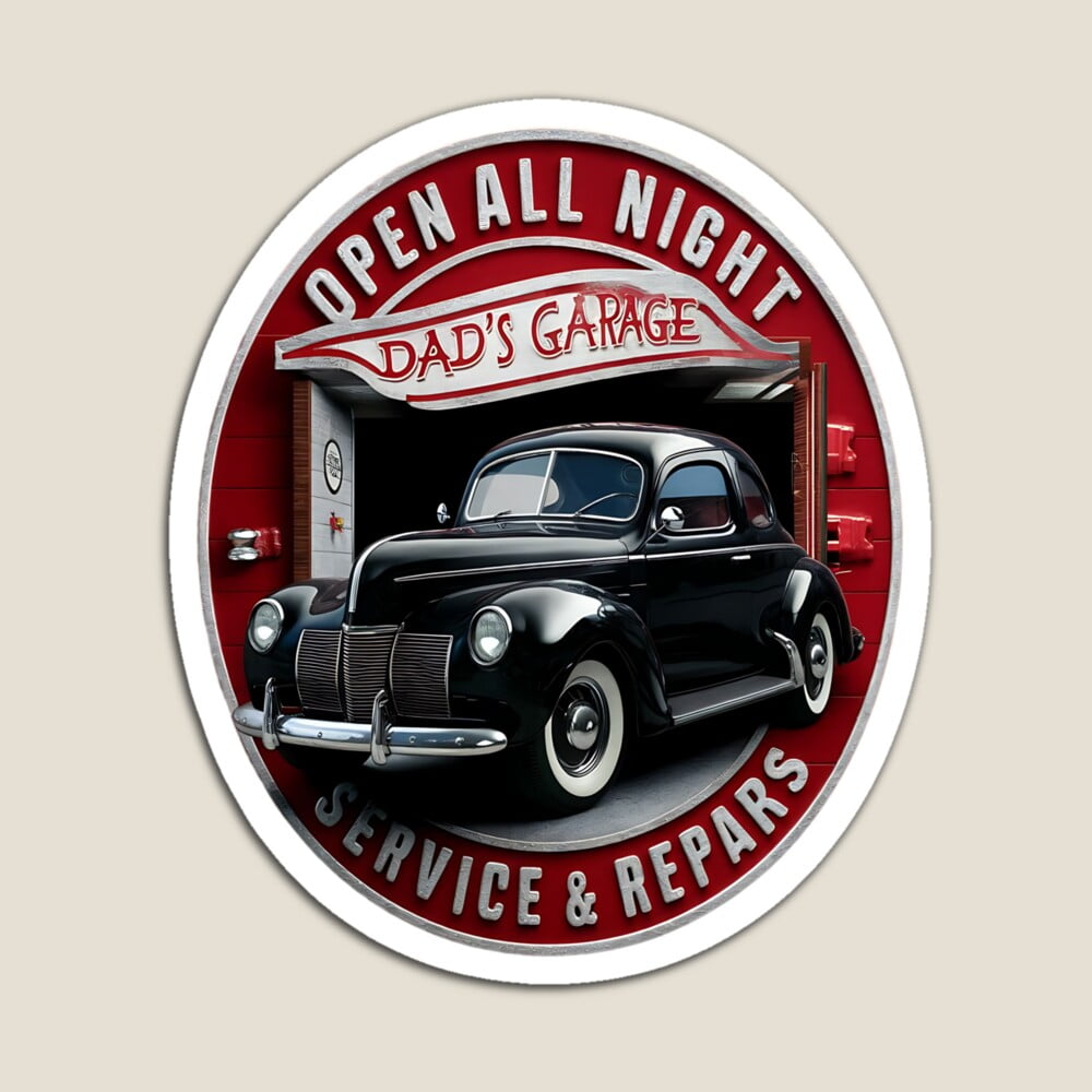 Kira - Dad'S Garage - Hot Rod Garage Sticker - 4910 Hot Trending Vinyl ...