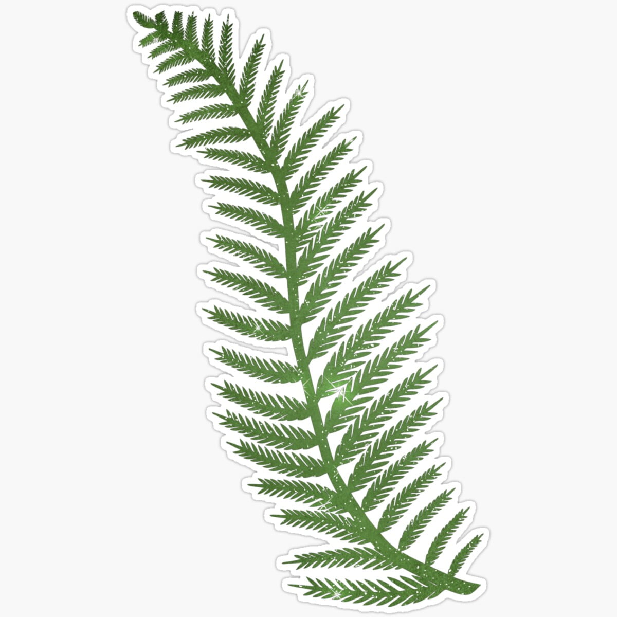 Kira Green Fern Silhouette Sticker Decorative Laptop, Phone Stickers ...