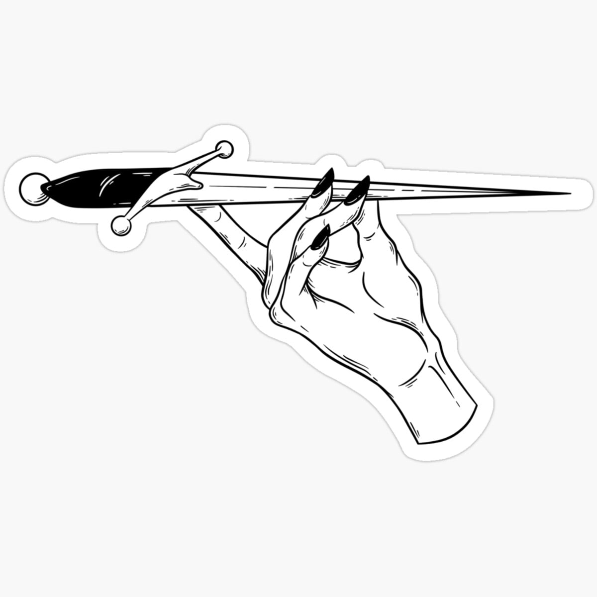 Kira Handed Dagger Sticker Decorative Laptop, Phone Stickers ...